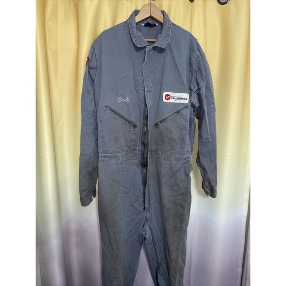 Team Halliburton Original Authentic Oil Worker Uniform One Piece 70x23 XXL - Picture 2 of 16